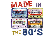 Made in the 80s Print, an Object Illustration by Watercolor_Vector Graphic (Thumbnail 4 of 4)