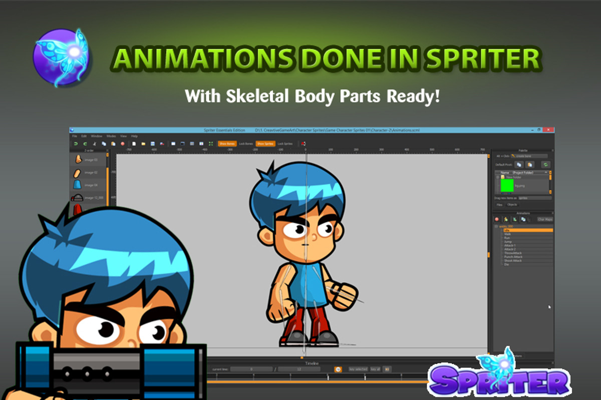 Boy Warrriors Character Sprites 01, an Illustration by CreativeGameArt (Photo 4 of 4)