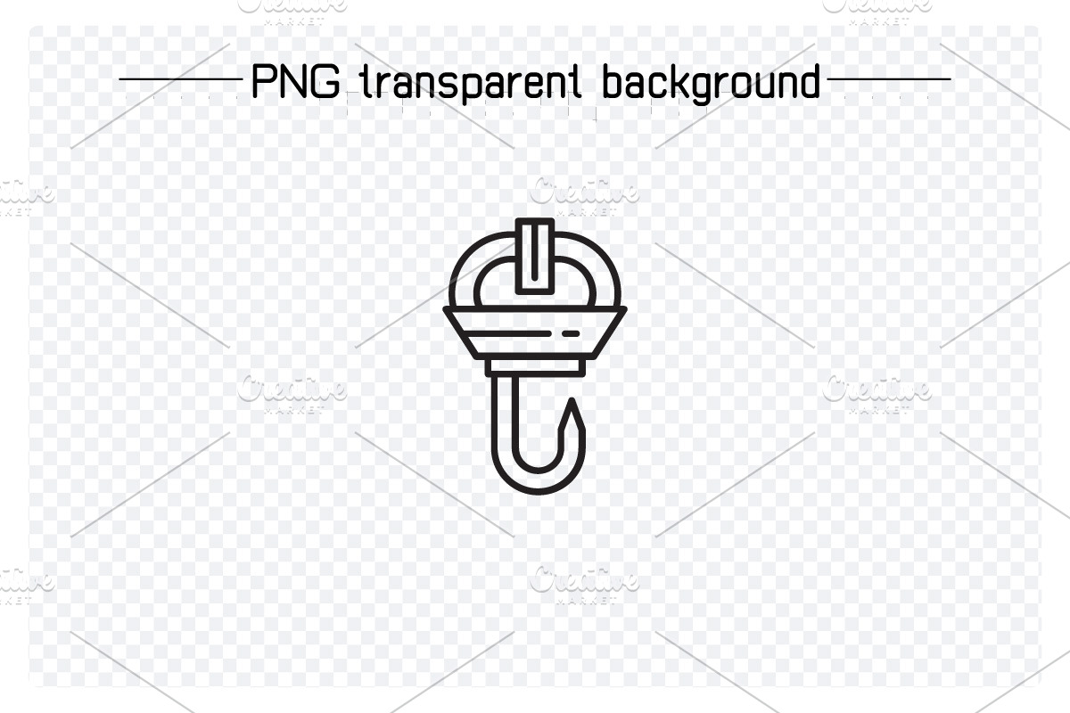 Pulley Crane Hook Icons Set, an Outline Icon by Designfour (Photo 2 of 7)