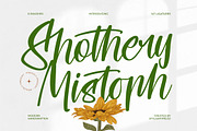 Shothery Mistoph Modern Handwritten, a Script Font by stylishtype.co (Thumbnail 1 of 20)