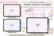 Pink Pastel Portrait Digital Planner, a Stationery Template by Tas Creative Studio (Thumbnail 2 of 13)