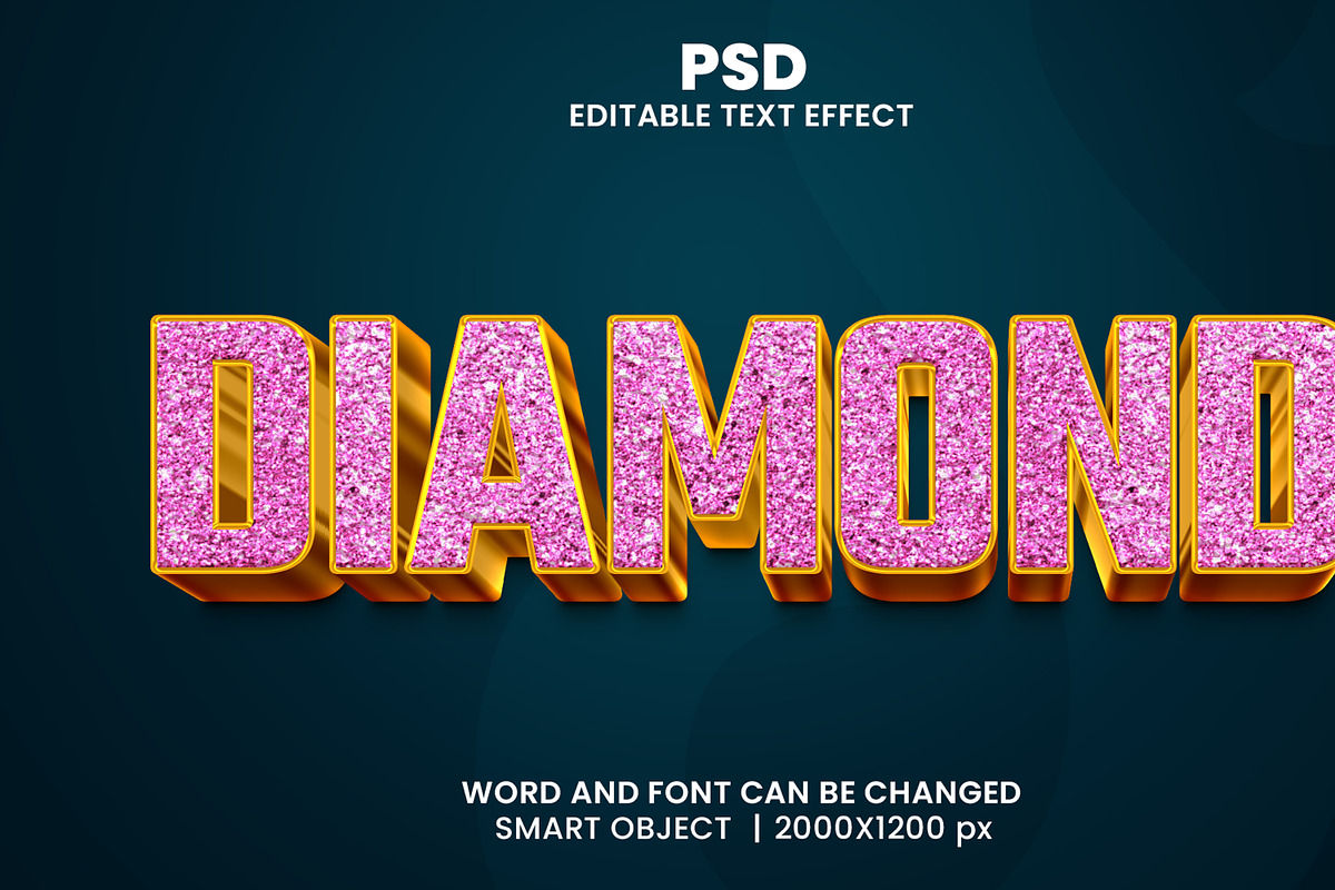 Diamond Luxury 3D Text Effect, a Layer Style Add-On by bdrobin
