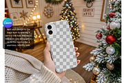 Phone Case in Hand Christmas Scene, a Product Mockup by MockupWizard (Thumbnail 3 of 5)