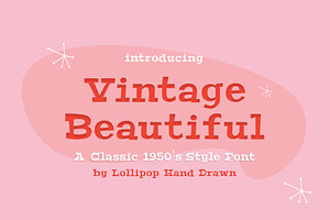 Vintage Beautiful Font, a Serif Font by Lollipop Hand Drawn