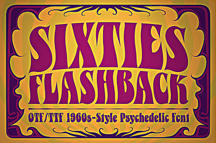 Sixties Flashback Psychedelic Font, a Font by Mysterylab Designs