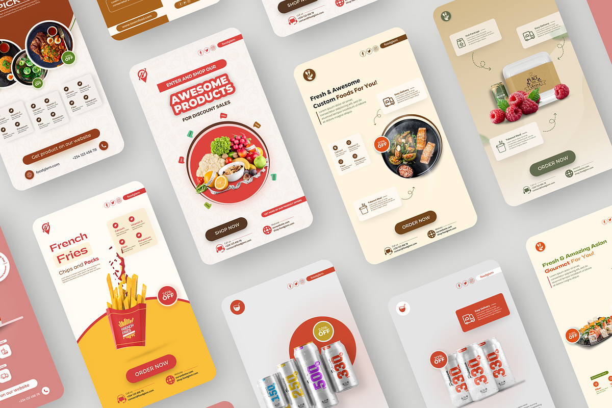Foods, Groceries, Canva Templates, a Social Media Template by Exceptionalways (Photo 5 of 10)