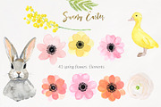 Sunny Easter bunny Watercolor, an Illustration by LABFcreations (Thumbnail 2 of 17)
