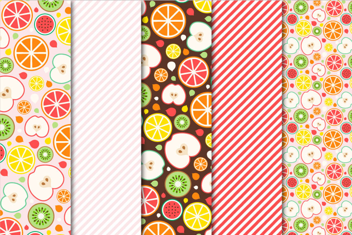 Digital Paper Fruits preview 2