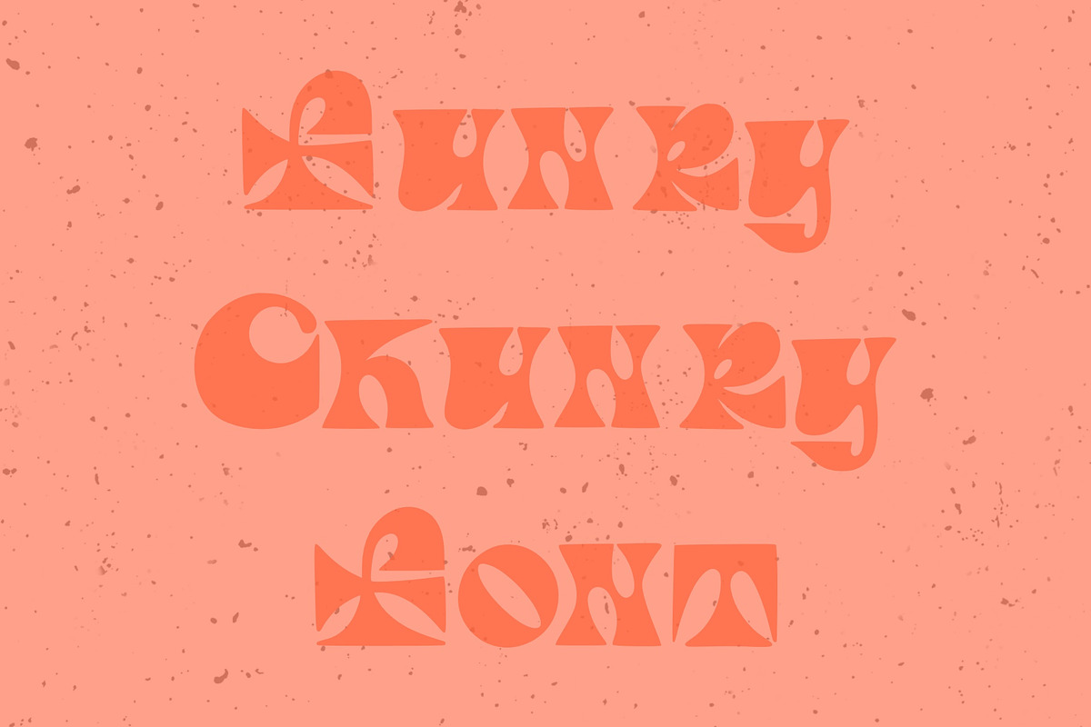 Funky Chunky 70s Hand Lettered Font, a Font by Liz Kohler Brown (Photo 1 of 5)