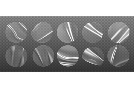Round transparent patches. Plastic, a Graphic by Stock-Smart-Start