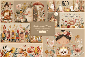 Autumn Time 4- 252 AI illustrations