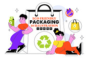 10 Eco Friendly Packaging, a Person Illustration by denayunebgt (Thumbnail 1 of 4)