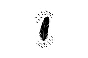 Boho Feather Silhouette Vector, an Object Graphic by jahid234 (Thumbnail 44 of 51)