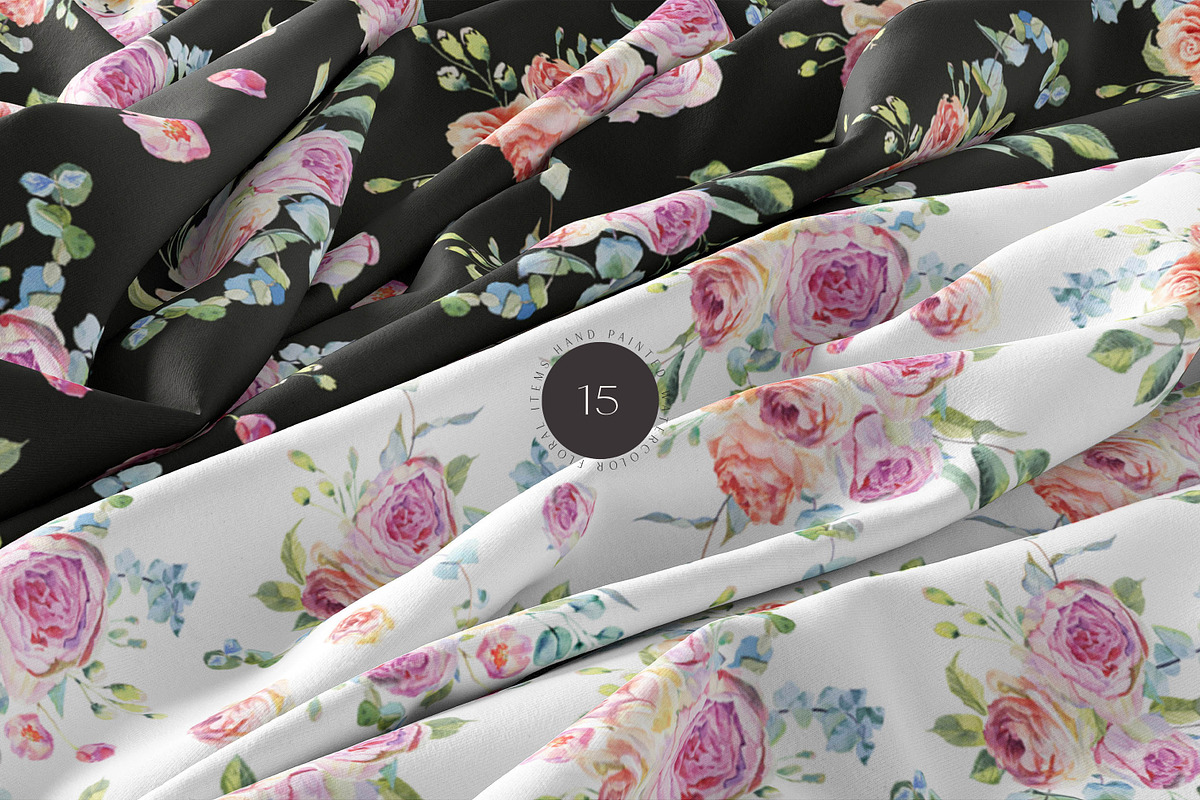 Rose Garden Watercolor Set, a Decorative Illustration by Eva Katerina (Photo 6 of 9)