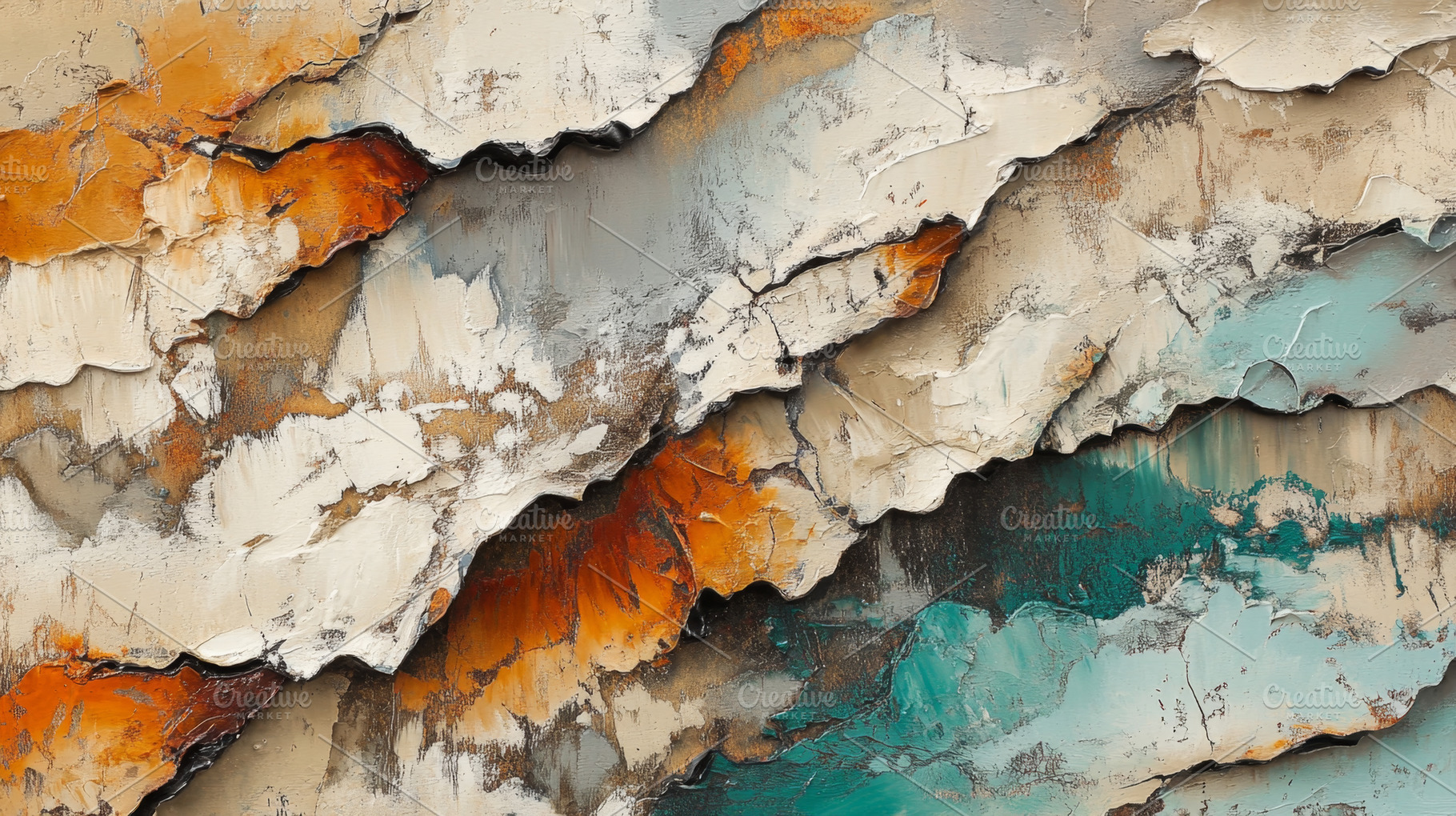 Weathered Wooden Wall with Peeling Paint and Rustic Texture, an Abstract Photo by Natalia Klenova's Shop