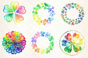 Rainbow Shamrock Circles Clipart, an Illustration by Dream Creation (Thumbnail 4 of 6)