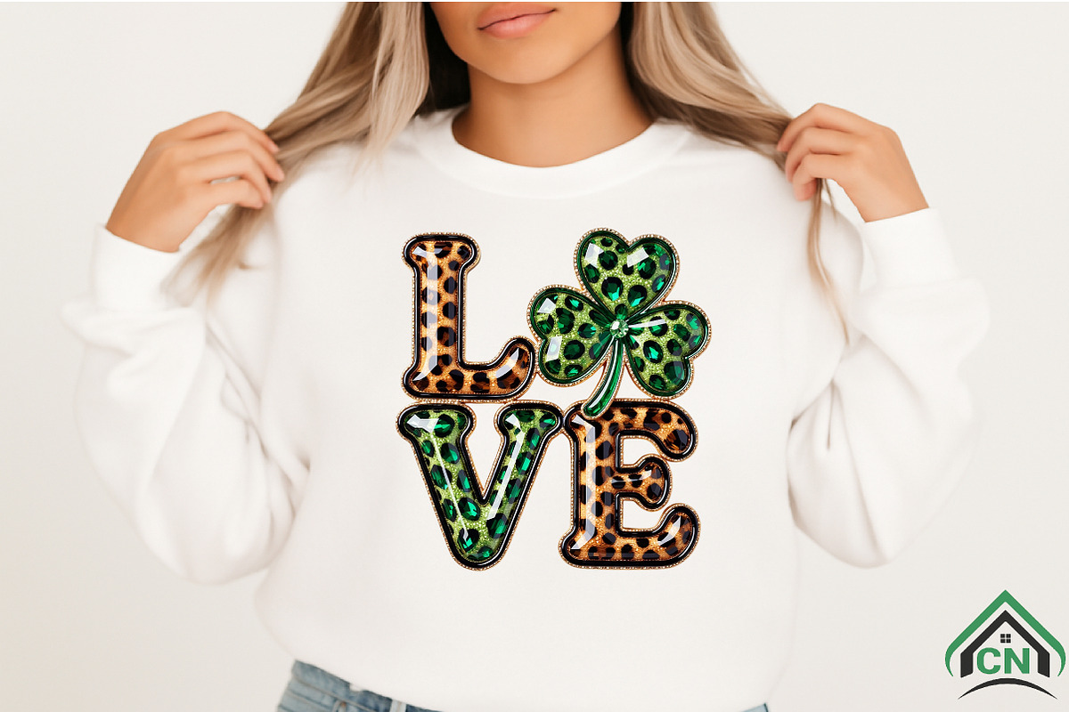 Rhinestone Shamrock St Patricks Day, an Illustration by Craft Nest (Photo 2 of 4)