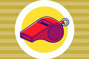 Whistle Blower Cartoon Vector Icons, an Object Illustration by Artstorystudio (Thumbnail 2 of 3)