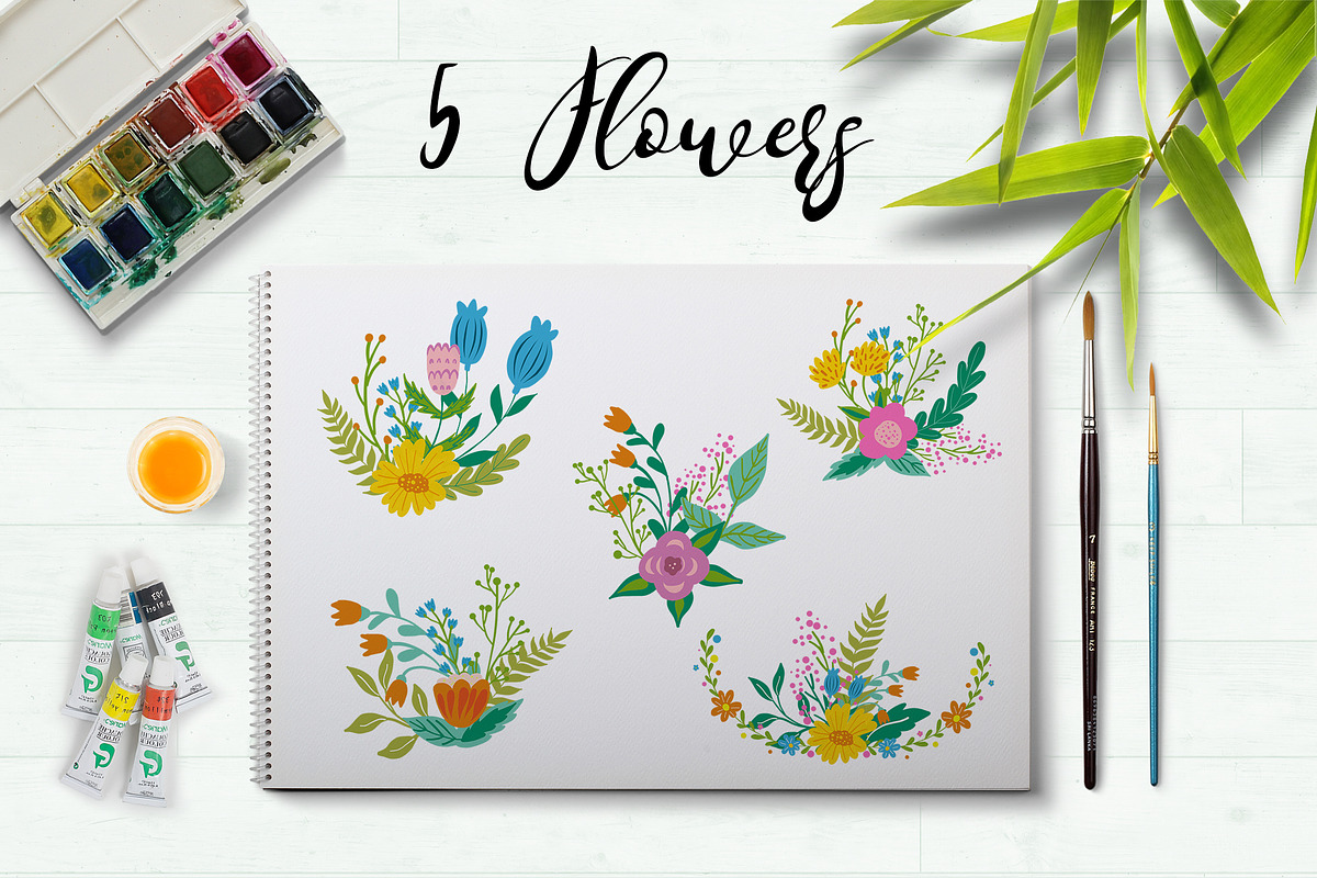 Birds and Flowers, a Pattern Graphic by Olesya Agudova (Photo 5 of 9)