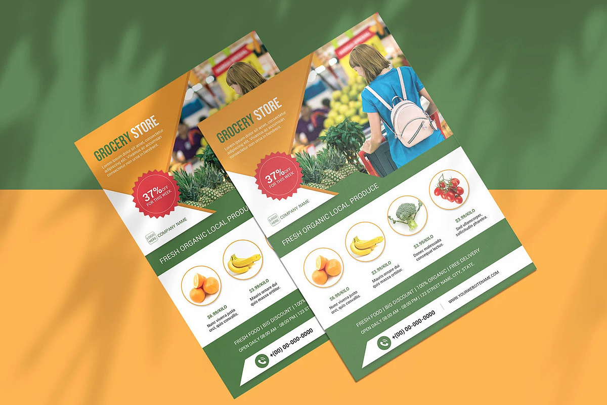 Grocery Store Flyer, a Flyer Template by retrographix (Photo 3 of 3)