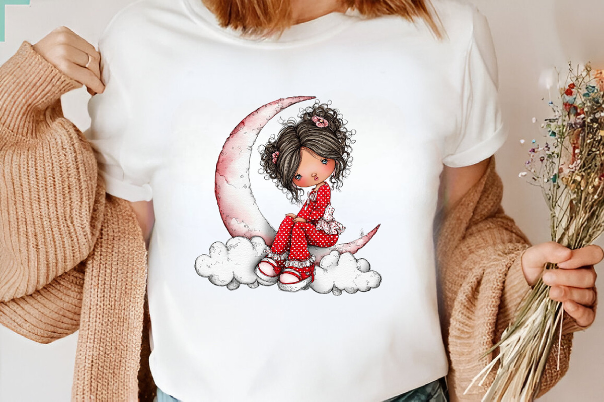 Whimsical Summer Girls Clipart, an Illustration by CreationArt (Photo 2 of 7)