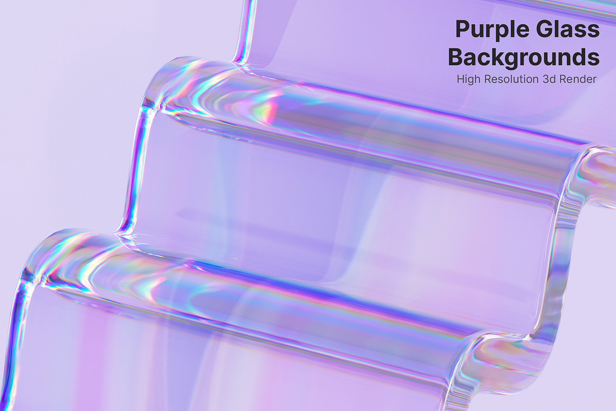 Purple Glass 3D Abstract Backgrounds, a Graphic by LarysaZabrotskaya (Photo 4 of 8)