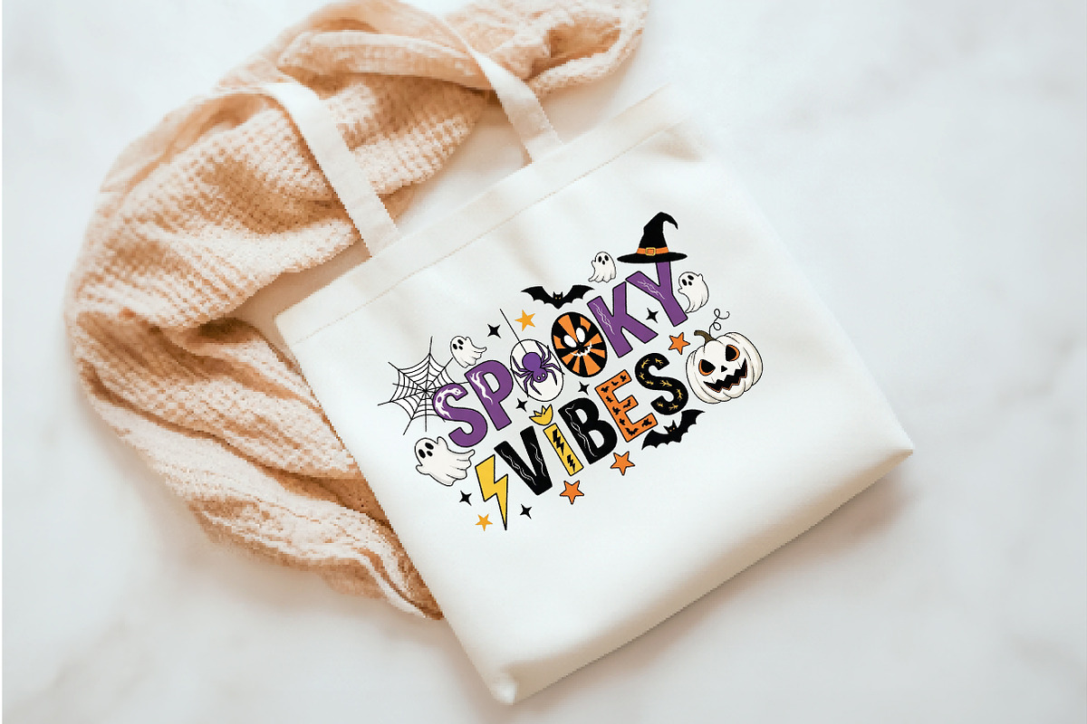Spooky Vibes PNG, Halloween png, an Illustration by Watercolor design (Photo 3 of 3)