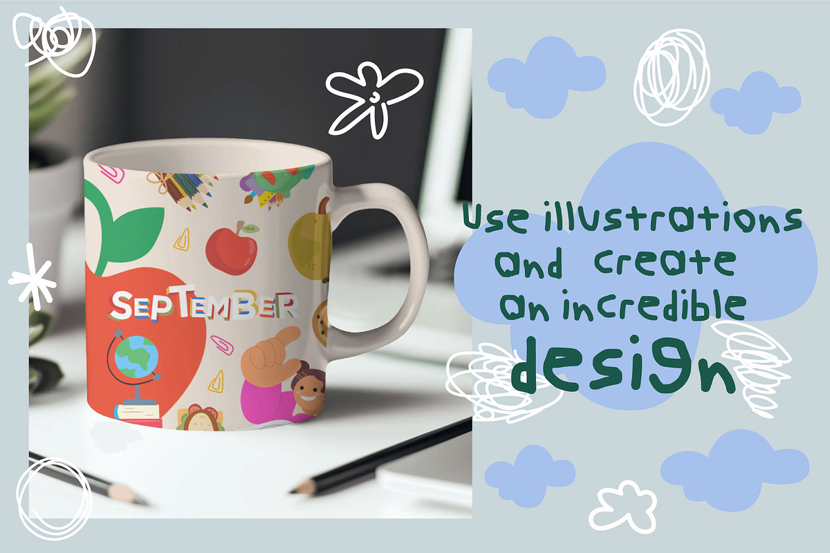 Back to school vector illustration, an Education Illustration by Luamor (Photo 3 of 9)