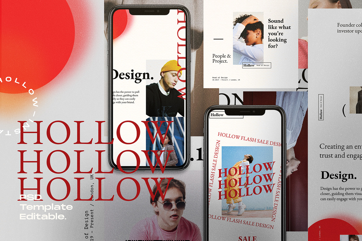 HOLLOW - Social Media Template, a Social Media Template by Dirtytemp Studio (Photo 2 of 5)