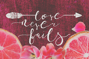 ArrowScript Font & Watercolor Bonus