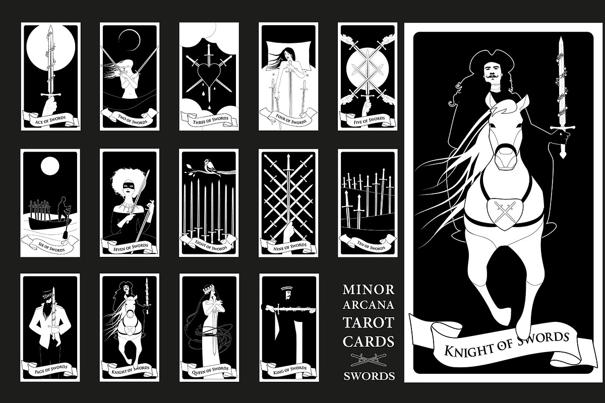Tarot Black and White. 78 cards, an Illustration by La Inspiratriz (Photo 3 of 9)