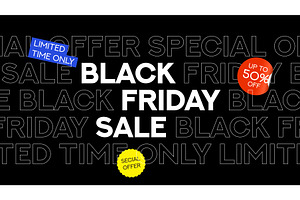 Black Friday Sale banner, an Object Illustration by Andrey Yaroslavtsev