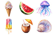 Summer clipart, a Seasonal Illustration by DreamArtGraphic (Thumbnail 4 of 4)