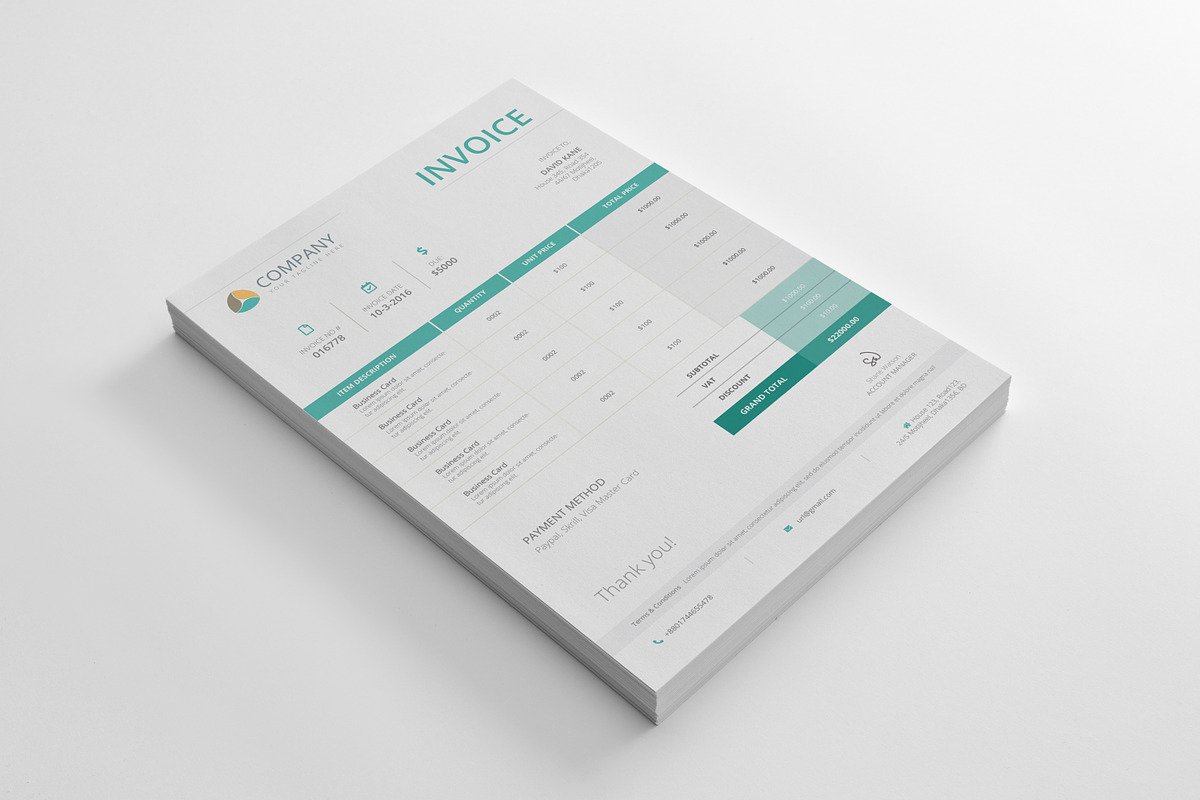 Invoice, a Stationery Template by art_ample (Photo 4 of 7)