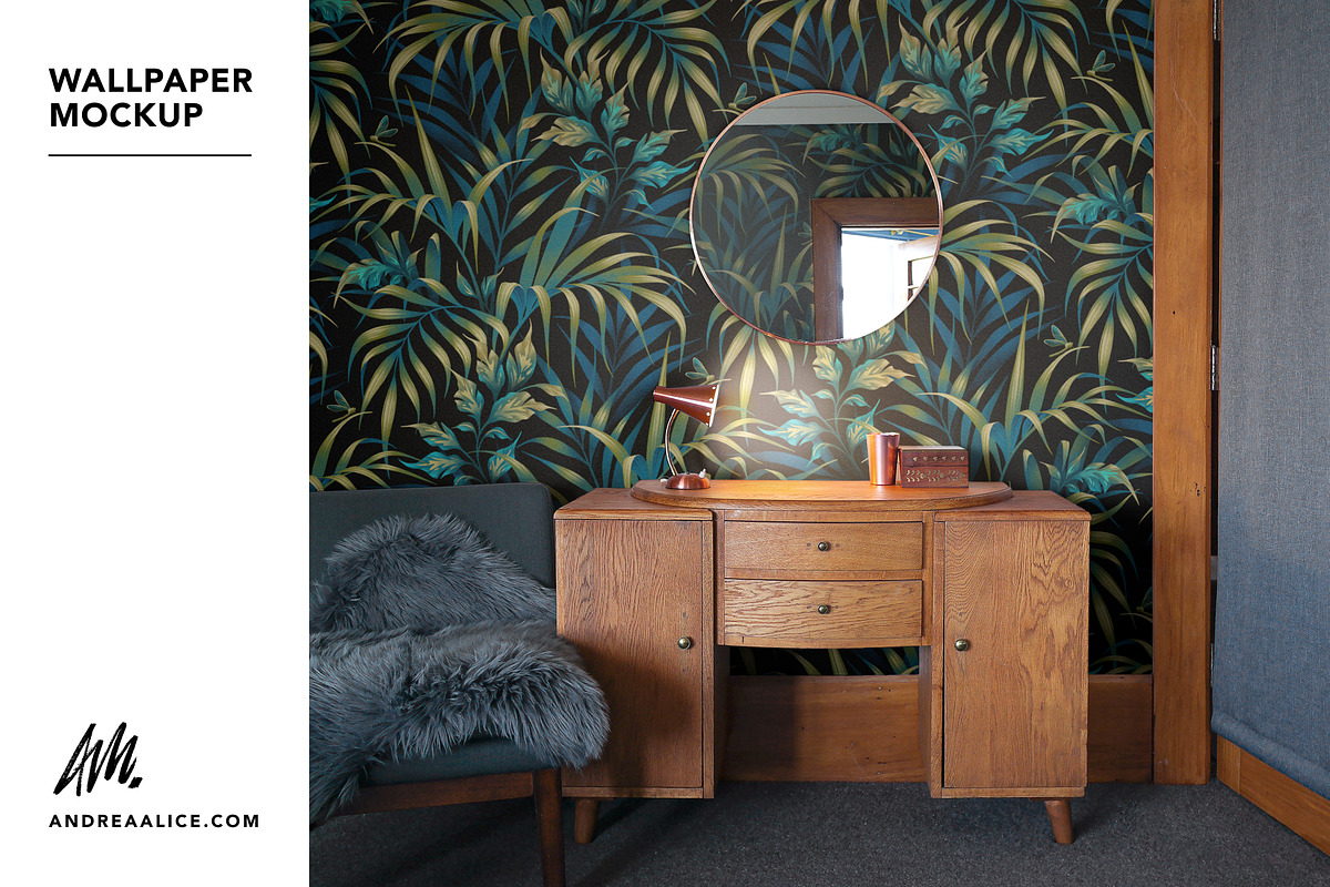 Wallpaper Mockup - Dresser & mirror, a Household Mockup by Andrea Muller (Photo 5 of 6)