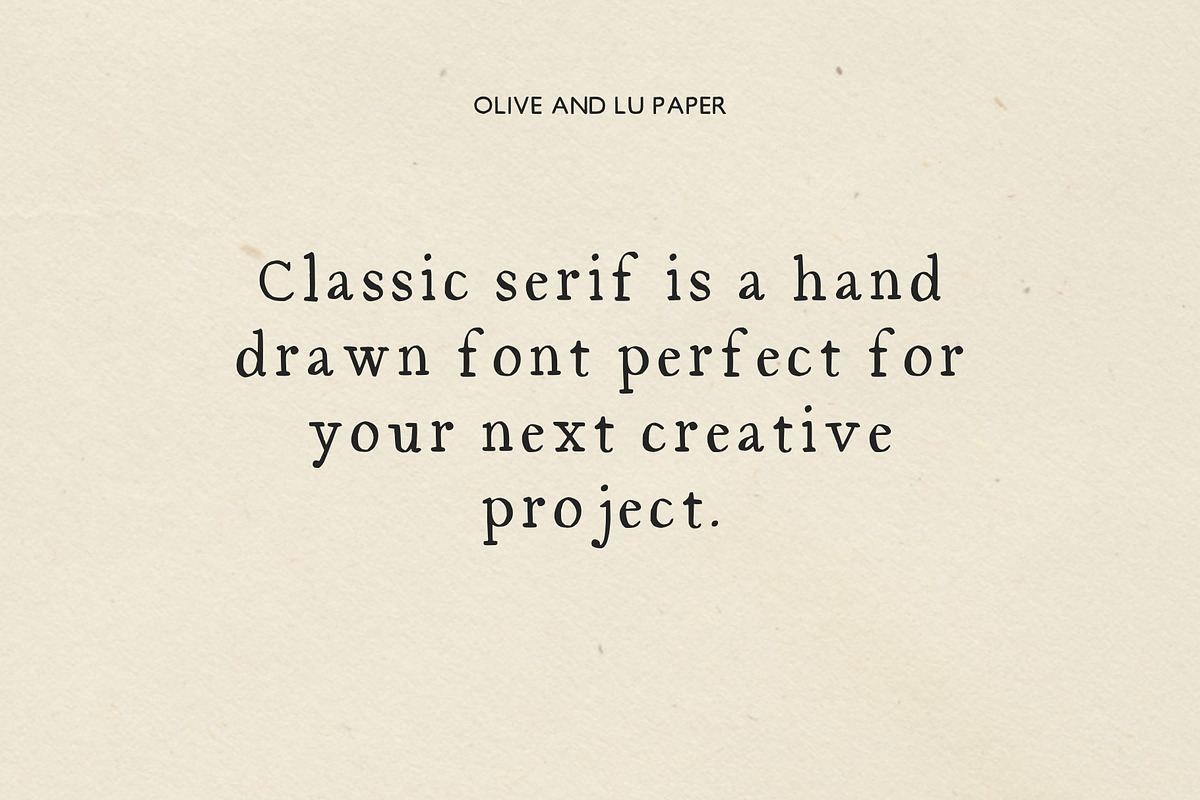 Classic Serif Font, a Serif Font by Olive & Lu Paper (Photo 2 of 2)