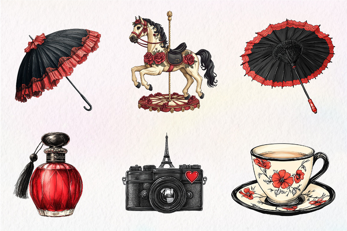 Parisian Summer Clipart, an Illustration by CreationArt (Photo 5 of 5)