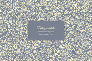 Baroque seamless pattern, a Pattern Graphic by NataLito