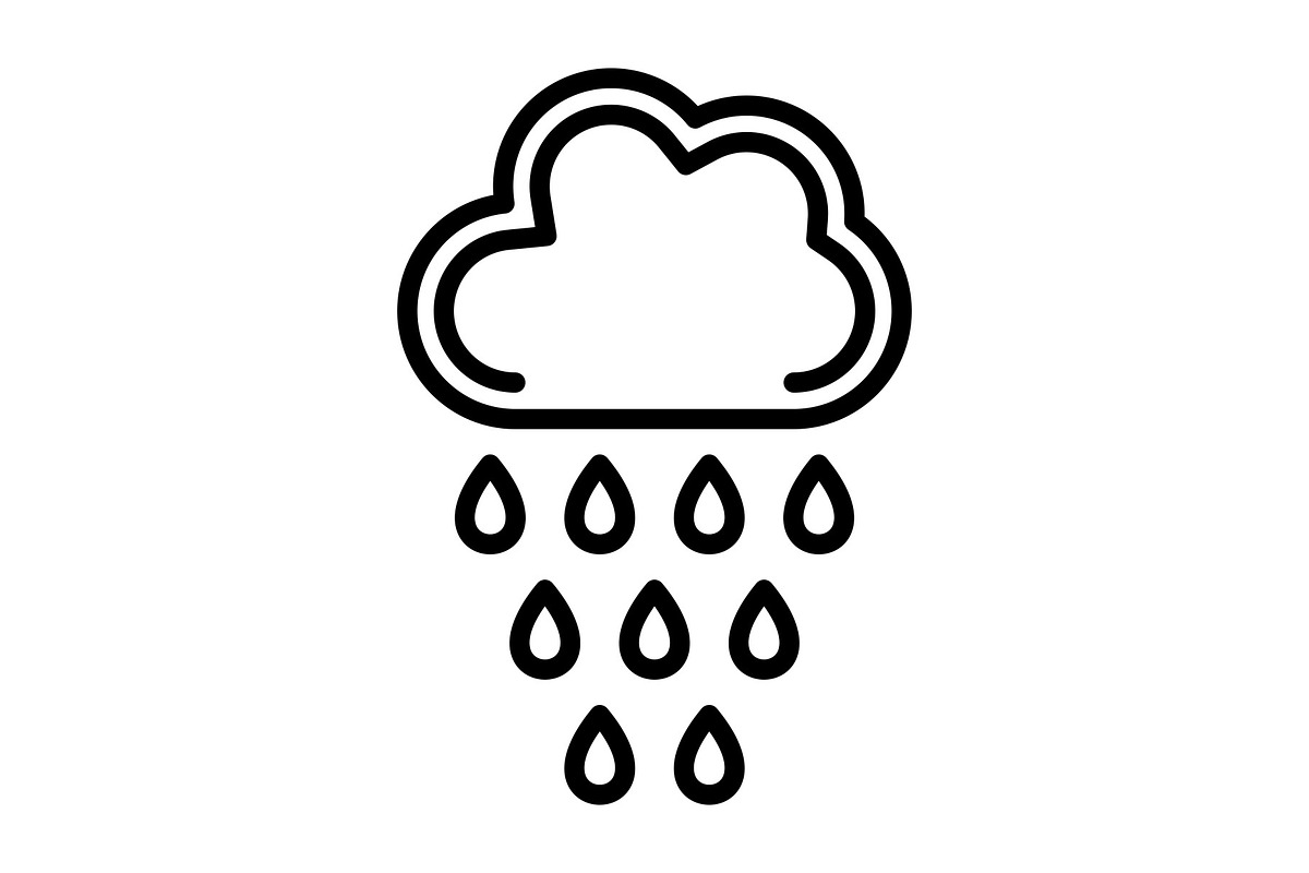 Rain Line Icon, an Icon by Pexelpy