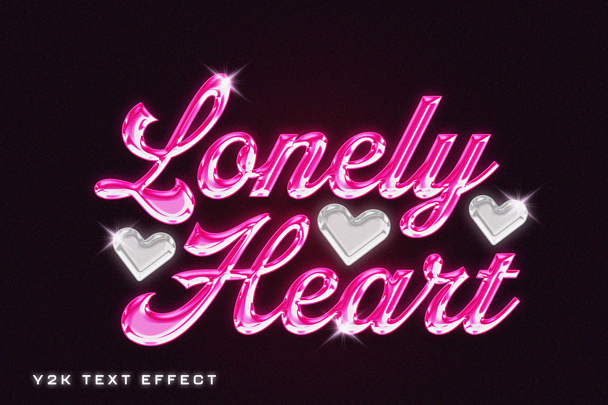 Y2K Chrome Text Effect Collection V2, a Layer Style Add-On by Sixtysix Labs (Photo 6 of 9)