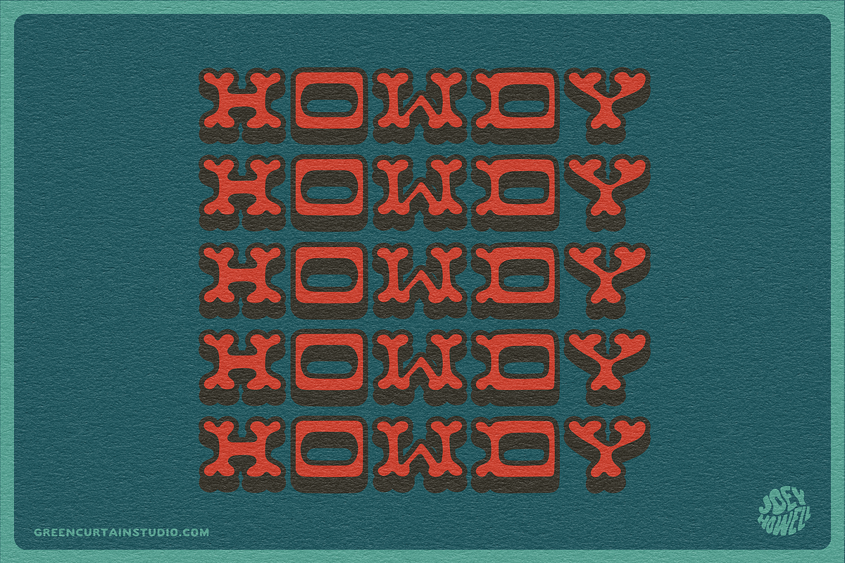 Cowboy Psychedelia Font, a Font by JoeyHowell (Photo 3 of 3)