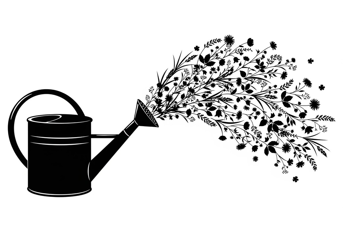 Floral Watering Can Design Bundle, an Illustration by Gaye Art (Photo 21 of 31)