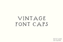 Vintage Font Caps