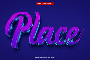 Place 3D editable text effect, a Layer Style Add-On by Hello Muh