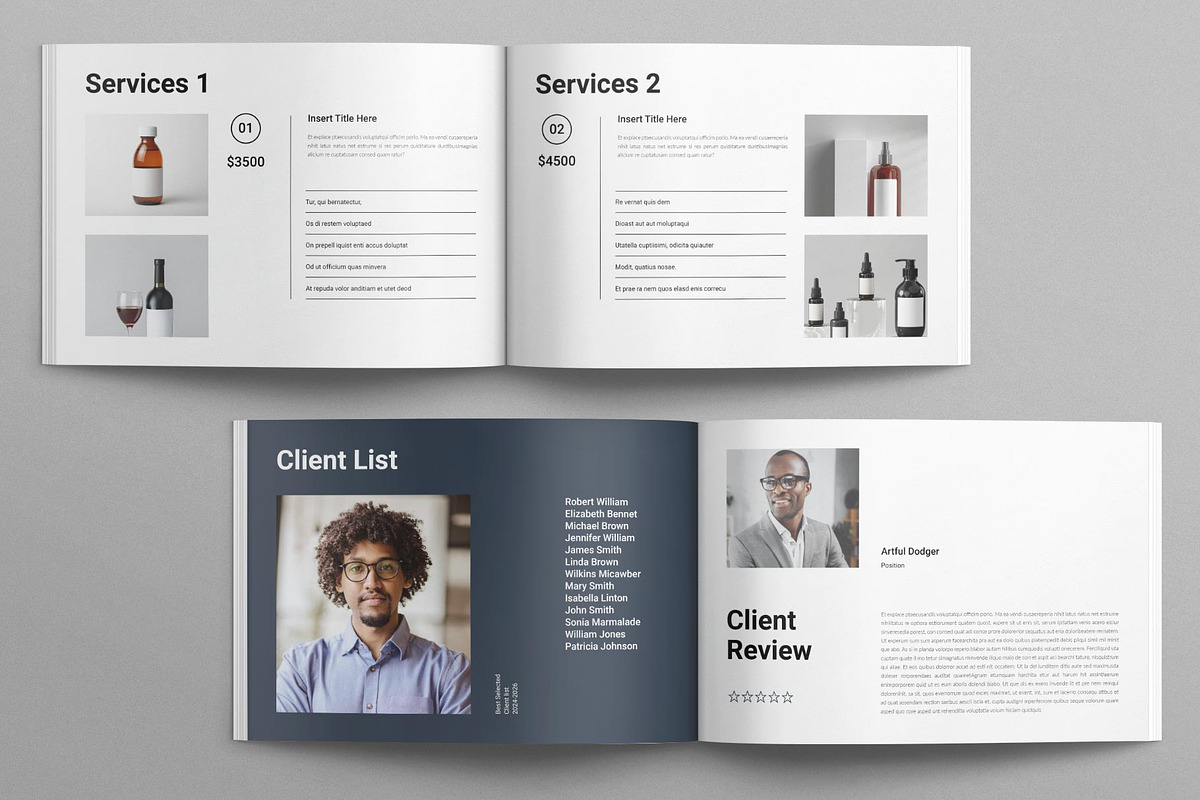 Services & Pricing Guide Landscape, a Brochure Template by TemplatesForest (Photo 6 of 8)