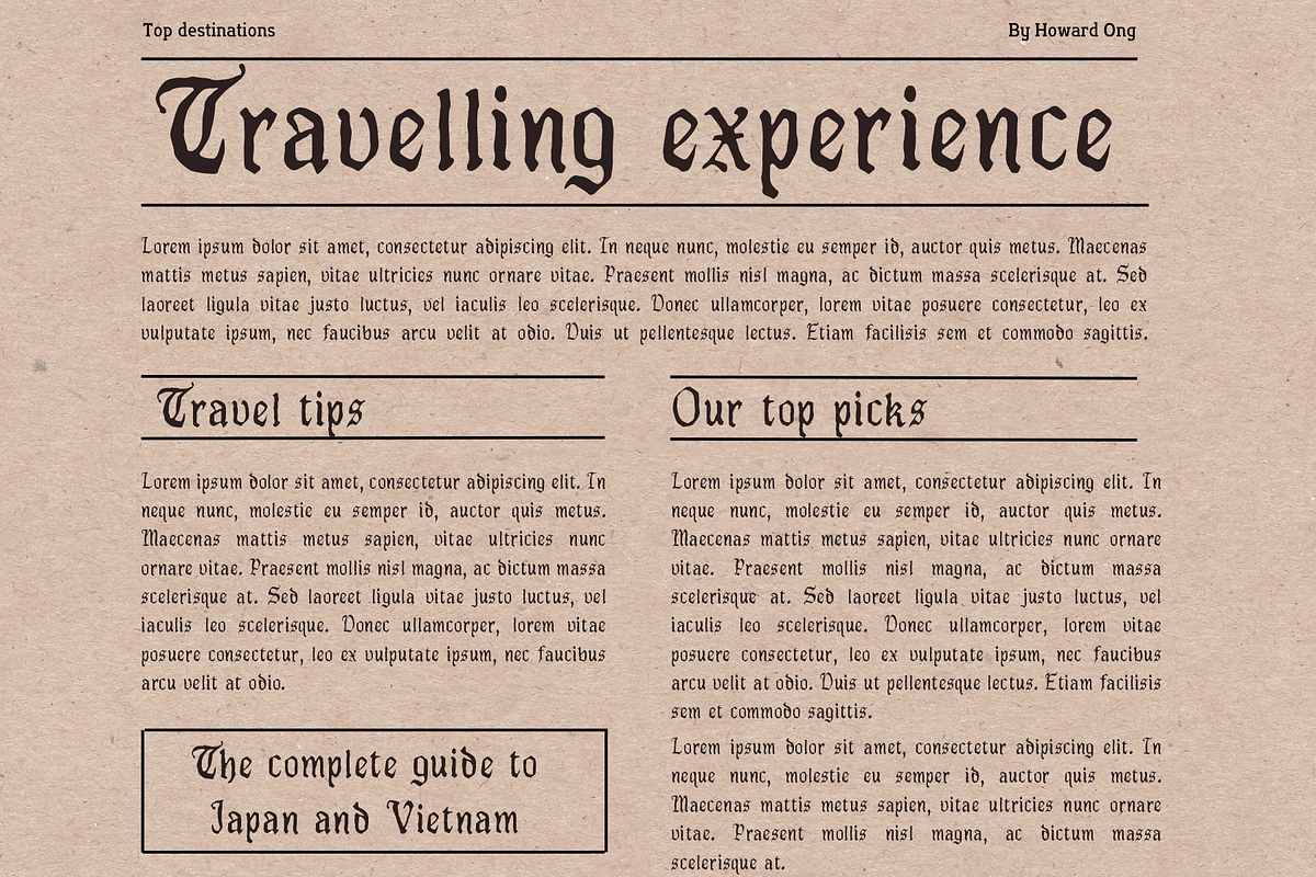 Garthion – Blackletter Font, a Blackletter Font by NDNL Studio (Photo 3 of 10)