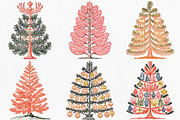 Boho Christmas Trees Clipart, an Illustration by Canvas Craft (Thumbnail 3 of 8)