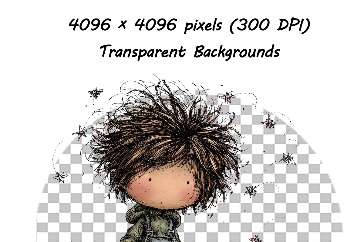 Whimsical Birthday Boy Clipart PNG, an Illustration by one-touch (Photo 16 of 18)