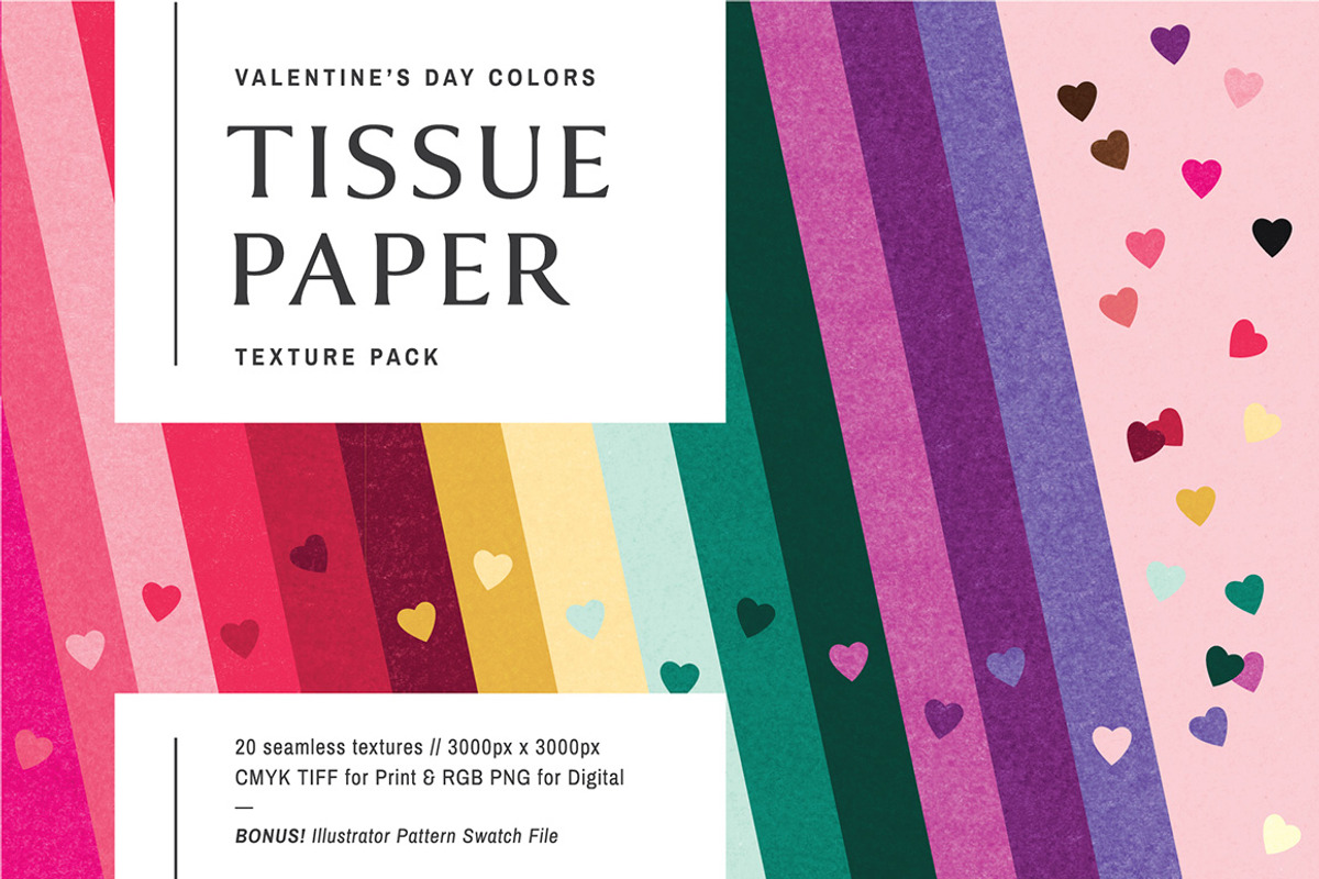 Tissue Paper Textures in Valentine, a Texture Graphic by Liz Conley Design (Photo 1 of 5)