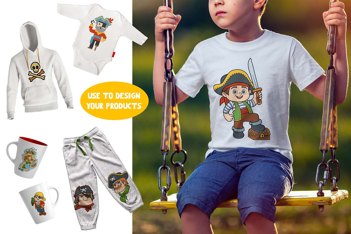Pirate cartoon set of activity games, an Education Illustration by Ksenya Savva (Photo 4 of 10)